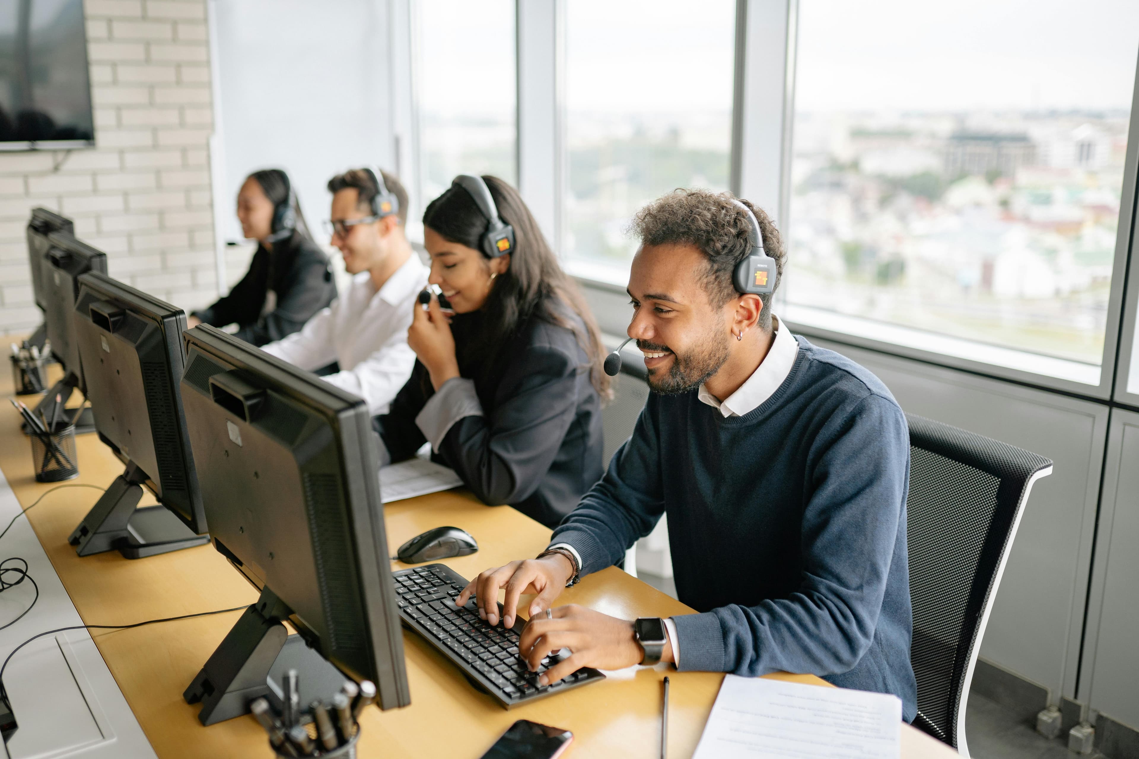 Operations team handling live queue work